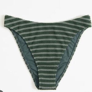 Abercrombie & Fitch High Leg Striped Bikini Bottom